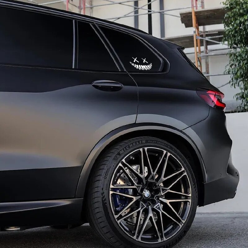 Dēmons, smaidoša seja Automašīnas Uzlīmes Aizmugurējais vējstikls Automašīnas Uzlīme Smieklīga auto Virsbūves noformējums Logu Uzlīme Vinila Ūdensizturīga