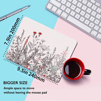 Garden Flowers Mouse Pad Personalized Premium-Textured Mousepads Design Αντιολισθητική βάση από καουτσούκ για υπολογιστές Mousepad 9,7x7,9 in