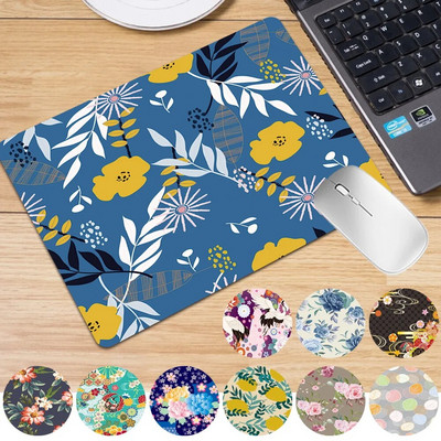 Φορητό μικρό mousepad Μοτίβο λουλουδιών gaming mousepad Μαλακό PU Δερμάτινο Ματ γραφείου υπολογιστή γραφείου Αδιάβροχο κουπ πατ Deskpad