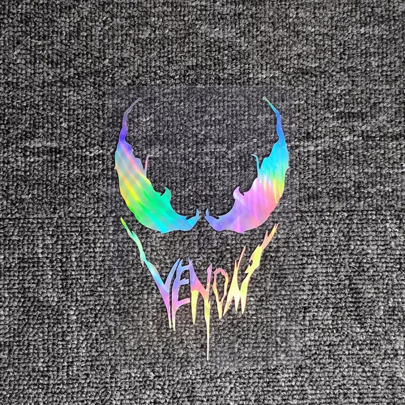 Automašīnu uzlīmes Venom Smieklīgs atstarojošs rotājums priekš vējstikla bagāžnieka bufera motocikla ķiverei klēpjdatoram D30