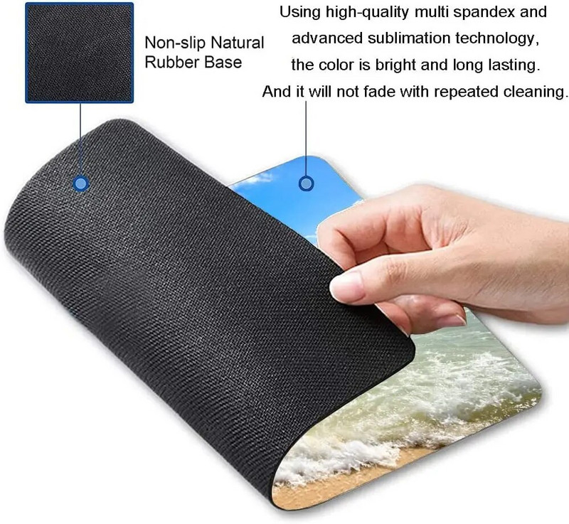 Beach Ocean Wave egérpad Egyedi kialakítású, csúszásgátló, gumi bázisú egérpad asztali számítógépekhez és laptopokhoz, 9,5 x 7,9 hüvelykes