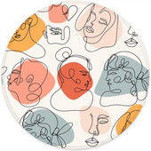 Mousepad με ραμμένη άκρη Mouse Mat Αδιάβροχη αντιολισθητική βάση από καουτσούκ Στρογγυλό Mousepad 7,9×7,9×0,12 ίντσες, Guise