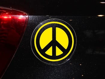 Αυτοκόλλητα αυτοκινήτου Peace Anti-war No War Reflektive Decoration for Fuel Tank Cafe Παρμπρίζ Πορτμπαγκάζ μοτοσικλέτας Τηλέφωνο φορητού υπολογιστή D40