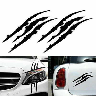 2 τμχ Αστεία αυτοκόλλητο αυτοκινήτου Ανακλαστικό τέρας με γρατσουνιές λωρίδα νύχι σημάδια αυτοκινήτου Διακόσμηση προβολέων αυτοκινήτου Αυτοκόλλητα αυτοκόλλητα φωτός αυτοκινήτου 2022