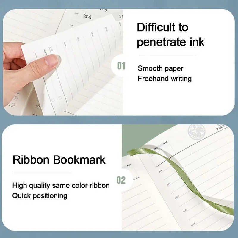 2024. gada piezīmju grāmatiņa A6 dienas kārtība Piezīmju bloknoti Iknedēļas Mēneša Plānotājs Dienasgrāmata Piezīmju grāmatas Biroja grafiks Kancelejas preces