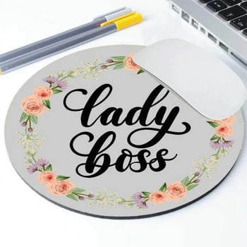 Boss Lady Mouse Pad Mouse Pad Προσαρμοσμένο Mouse Pad Προσαρμοσμένο στρογγυλό αντιολισθητικό ελαστικό mousepad 7,9 ιντσών