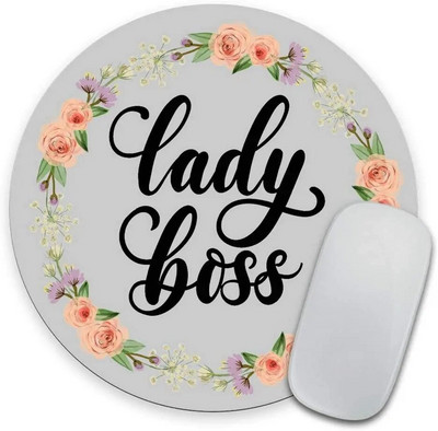 Boss Lady egérpad Egérpad Egyedi egérpad testreszabott kerek, csúszásmentes gumi egérpad 7,9 hüvelykes