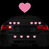 10 tk Car Love Heart tugevalt peegeldavad kleebised auto veoautode mootorratta helkuri sisekujunduse jaoks.