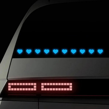 10 τμχ Αυτοκόλλητα Car Love Heart εξαιρετικά αντανακλαστικά για ντεκόρ με ανακλαστήρα μοτοσικλετών φορτηγών αυτοκινήτου Νυχτερινή οδήγηση Προειδοποίηση Mark Decal
