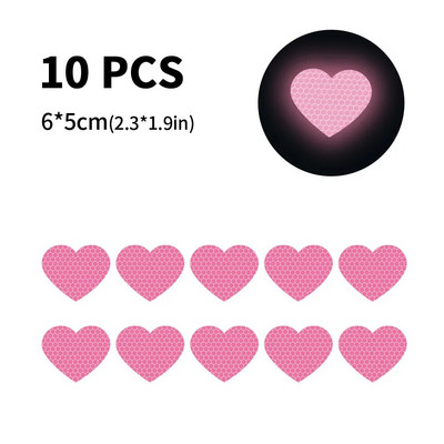 10 tk Car Love Heart tugevalt peegeldavad kleebised auto veoautode mootorratta helkuri sisekujunduse jaoks.