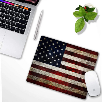 Подложка за мишка с национален флаг на Съединените щати Неплъзгаща се гумена основа Подложки за мишка за компютри Лаптоп Аксесоари за офис бюро Подложка за мишка