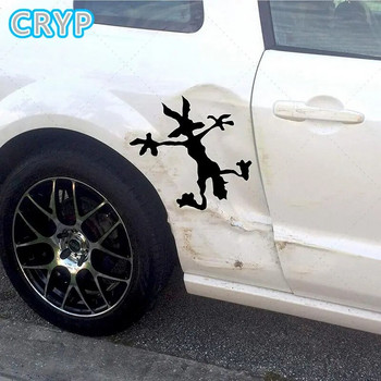 Vinyl Dent επισκευή Αυτοκόλλητο Αυτοκόλλητο Wile E Coyote Decal Φορητός υπολογιστής αγώνων μοτοσυκλετών Κράνος υπολογιστή σερφ Κάμπινγκ αυτοκόλλητο κομμένο αυτοκόλλητο