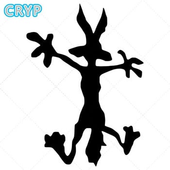 Vinyl Dent επισκευή Αυτοκόλλητο Αυτοκόλλητο Wile E Coyote Decal Φορητός υπολογιστής αγώνων μοτοσυκλετών Κράνος υπολογιστή σερφ Κάμπινγκ αυτοκόλλητο κομμένο αυτοκόλλητο