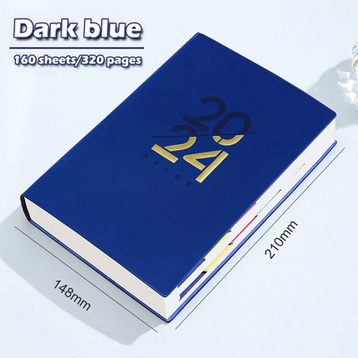 2024 Planner Notebook English Agenda Δερμάτινο εξώφυλλο Μηνιαίο/Εβδομαδιαίο/Γαλακτοκομικό Planer Journal for Students Σχολικά προμήθειες Χαρτικά