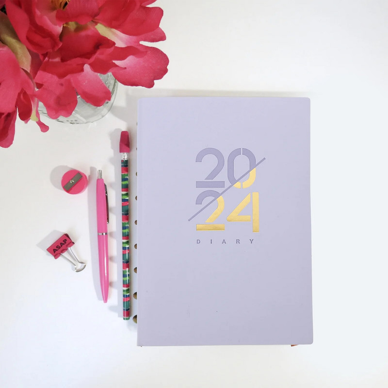 2024 Agenda Book Planner Notebook Notebook Notebook Notebook Hordozható Jegyzettömb Irodai írási ütemterv Tanulmányi otthoni ellátás