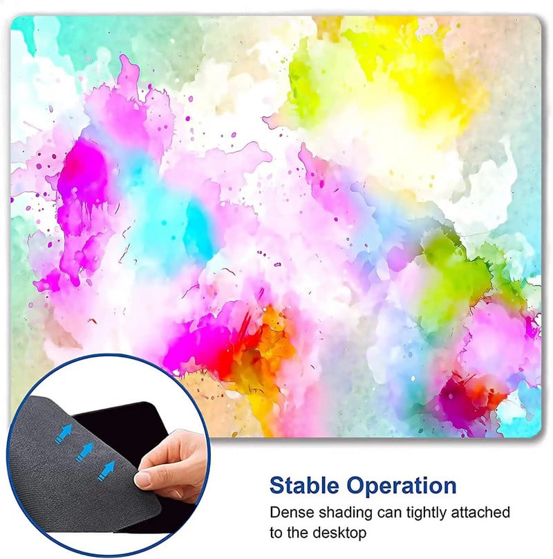 Krāsu marmora peles paliktnis Unikāla dizaina pretslīdēšanas gumijas pamatnes peles paliktnis galddatoram un klēpjdatora peles paliktnis 9,5x7,9 collas