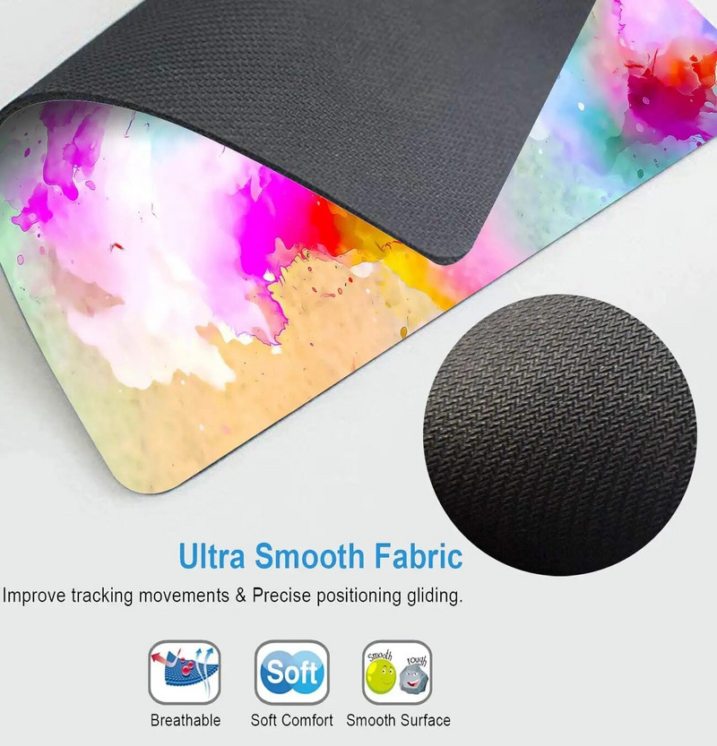 Krāsu marmora peles paliktnis Unikāla dizaina pretslīdēšanas gumijas pamatnes peles paliktnis galddatoram un klēpjdatora peles paliktnis 9,5x7,9 collas