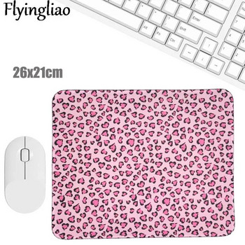 Розов леопардов принт Сладка подложка за бюро подложка за мишка лаптоп подложка за мишка клавиатура протектор за десктоп училищни офис консумативи