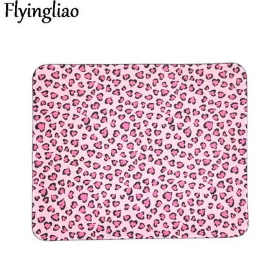 Pink Leopard Print Jauki galda paliktnis peles paliktnis klēpjdatora peles paliktnis tastatūra darbvirsmas aizsargs skolas biroja piederumi