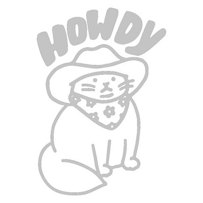 Αστεία αυτοκόλλητα αυτοκινήτου Howdy Cat Design Αυτοκόλλητα παραθύρου αυτοκινήτου Αυτοκόλλητα Laptop Αυτοκόλλητα αδιάβροχα αξεσουάρ βινυλίου Διακοσμητικά