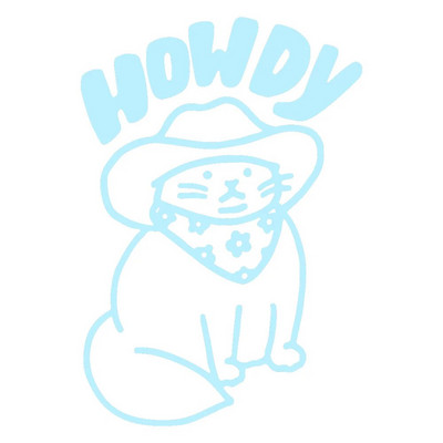 Αστεία αυτοκόλλητα αυτοκινήτου Howdy Cat Design Αυτοκόλλητα παραθύρου αυτοκινήτου Αυτοκόλλητα Laptop Αυτοκόλλητα αδιάβροχα αξεσουάρ βινυλίου Διακοσμητικά