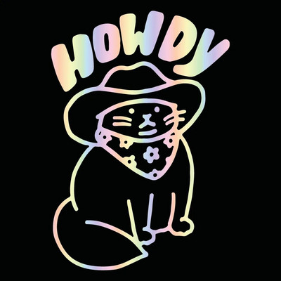 Αστεία αυτοκόλλητα αυτοκινήτου Howdy Cat Design Αυτοκόλλητα παραθύρου αυτοκινήτου Αυτοκόλλητα Laptop Αυτοκόλλητα αδιάβροχα αξεσουάρ βινυλίου Διακοσμητικά