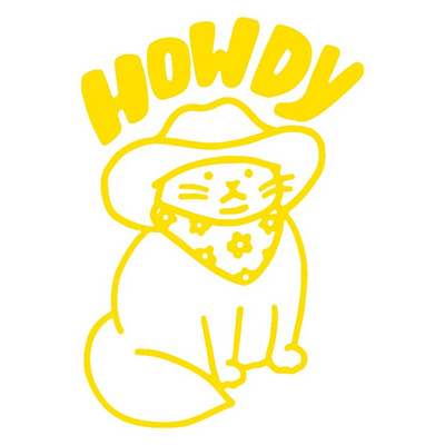 Αστεία αυτοκόλλητα αυτοκινήτου Howdy Cat Design Αυτοκόλλητα παραθύρου αυτοκινήτου Αυτοκόλλητα Laptop Αυτοκόλλητα αδιάβροχα αξεσουάρ βινυλίου Διακοσμητικά
