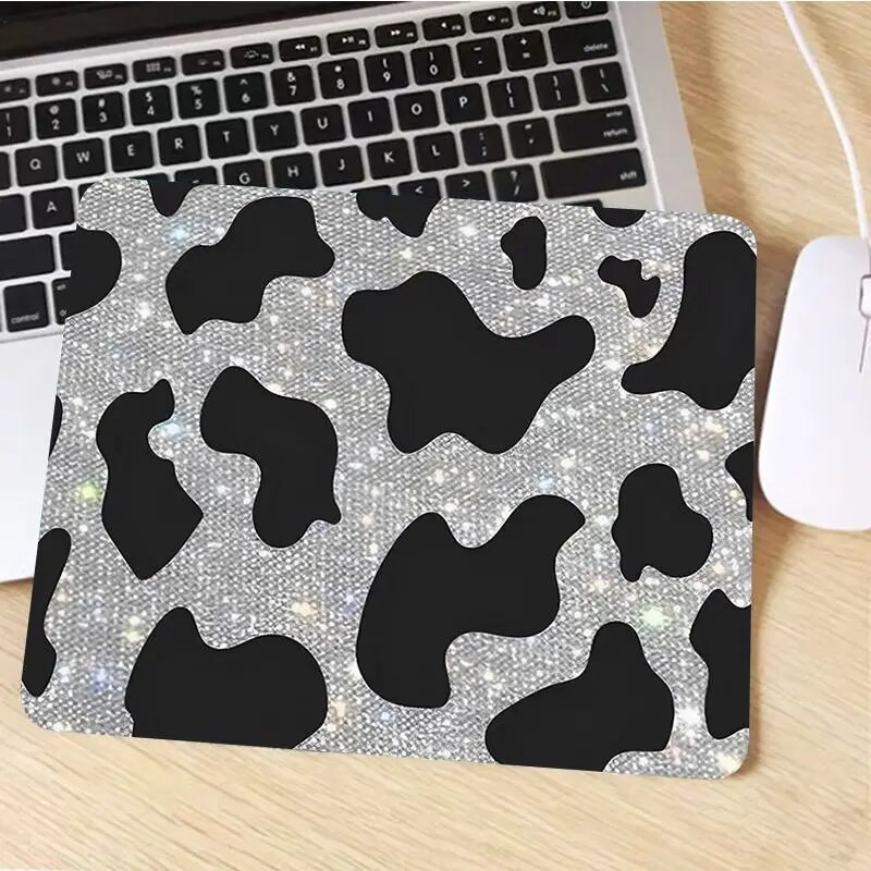 Cow Print DIY sabiezināts peles paliktnis spēļu tastatūras galda paklājiņš Biroja piederumi Istabas dekori Rakstāmgalda paklājiņi