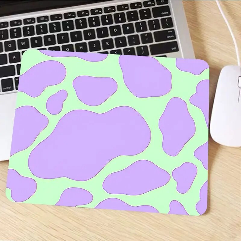 Cow Print DIY sabiezināts peles paliktnis spēļu tastatūras galda paklājiņš Biroja piederumi Istabas dekori Rakstāmgalda paklājiņi