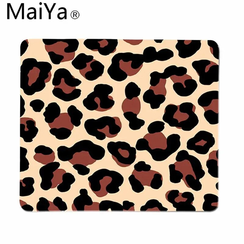 Maiya augstākās kvalitātes Leopard Print Art gumijas pele, izturīga galda peles paliktnis, vairumtirdzniecībā visvairāk pārdotā spēļu paliktņa pele
