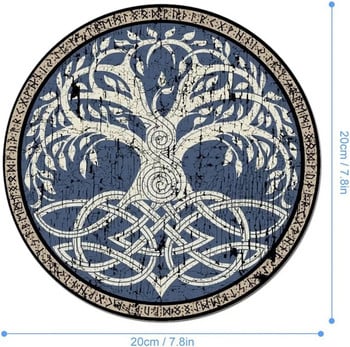 Σύμβολο Vikings Tree Of Life Mouse Pad Αντιολισθητικό μαξιλαράκι για ποντίκι με ραμμένες άκρες αδιάβροχο ποντικάκι για Office 7,9\