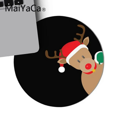 MaiYaCa Ziemassvētku alnis Skaists Anime apaļš peles paklājiņš Spēle Peļu paliktnis apaļš peles paklājiņš Pretslīdēšanas spēļu peles paliktnis 22x22cm
