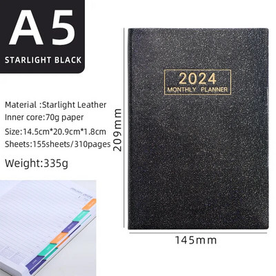 Σημειωματάριο 2024 A5 Ευρετήριο Σημειωματάριο 360 Ημερών Εβδομαδιαία Πρόγραμμα προγραμματισμού Ατζέντα Σημειωματάρια Γραφική ύλη Σχολικά προμήθειες