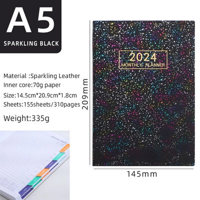 Σημειωματάριο 2024 A5 Ευρετήριο Σημειωματάριο 360 Ημερών Εβδομαδιαία Πρόγραμμα προγραμματισμού Ατζέντα Σημειωματάρια Γραφική ύλη Σχολικά προμήθειες