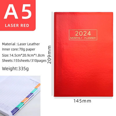 Σημειωματάριο 2024 A5 Ευρετήριο Σημειωματάριο 360 Ημερών Εβδομαδιαία Πρόγραμμα προγραμματισμού Ατζέντα Σημειωματάρια Γραφική ύλη Σχολικά προμήθειες