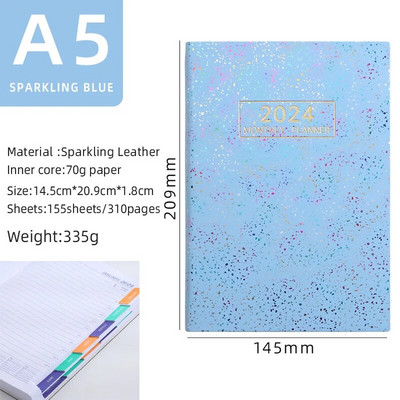 Σημειωματάριο 2024 A5 Ευρετήριο Σημειωματάριο 360 Ημερών Εβδομαδιαία Πρόγραμμα προγραμματισμού Ατζέντα Σημειωματάρια Γραφική ύλη Σχολικά προμήθειες