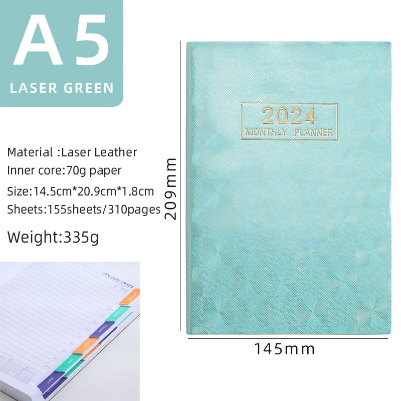 Σημειωματάριο 2024 A5 Ευρετήριο Σημειωματάριο 360 Ημερών Εβδομαδιαία Πρόγραμμα προγραμματισμού Ατζέντα Σημειωματάρια Γραφική ύλη Σχολικά προμήθειες