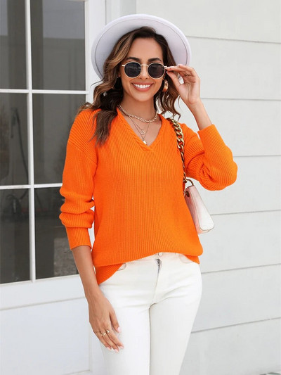 Fitshinling Twist Modes Džemperi Puloveri Sievietēm Solid V kakla Slim Jauns Adījums Sieviešu Džemperis Tops Ziemas Apģērbs Trikotāžas