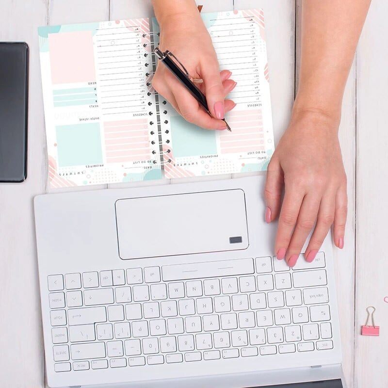 Uue plaani raamat A5 Päevakava planeerija märkmiku päevik Nädala planeerija Eesmärgid Harjumuste ajakava Ajakirjade märkmik kooli kirjatarvete kontorisse