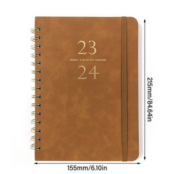2024 A5 Agenda Planner Notebook Diary Weekly Planner English Schedules Journal Notebooks for School Stationery Office