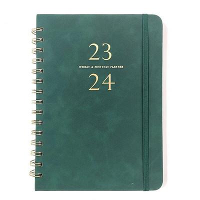 2024 A5 dienas kārtības plānotājs piezīmju grāmatiņas dienasgrāmata Iknedēļas plānotājs angļu valodā Grafiki Žurnālu burtnīcas skolas kancelejas piederumu birojam