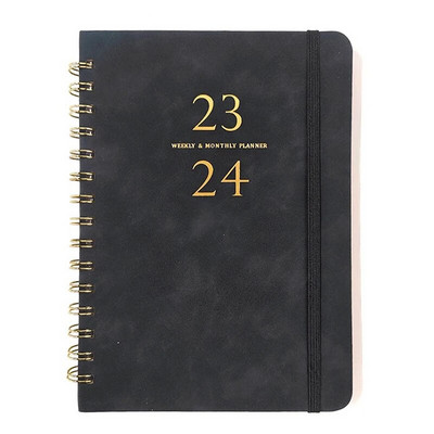 2024 A5 dienas kārtības plānotājs piezīmju grāmatiņas dienasgrāmata Iknedēļas plānotājs angļu valodā Grafiki Žurnālu burtnīcas skolas kancelejas piederumu birojam