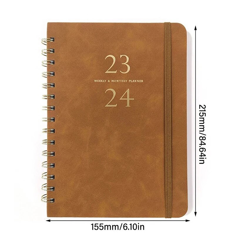 2024 A5 dienas kārtības plānotājs piezīmju grāmatiņas dienasgrāmata Iknedēļas plānotājs angļu valodā Grafiki Žurnālu burtnīcas skolas kancelejas piederumu birojam