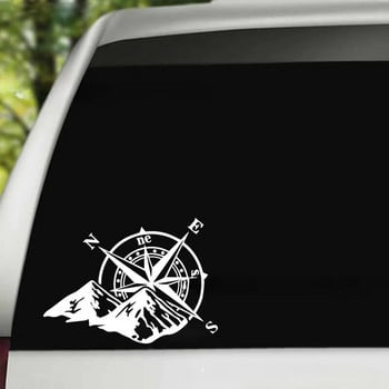 Mountain Compass Car Sticker Hot Fashion Adventure Sports Style Auto Body Window Styling Decoration Laser Decals Автомобилни аксесоари