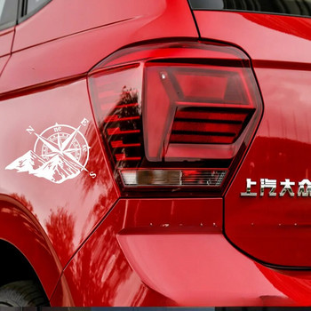 Αυτοκόλλητο αυτοκινήτου Mountain Compass Hot Fashion Adventure Sports Style Auto Body Styling Παράθυρο Διακόσμηση Χαλκομανίες λέιζερ Αξεσουάρ αυτοκινήτου