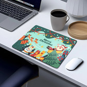 Ziemassvētku dzīvnieki Ziemassvētku vecīša raksti Peļu paliktnis Mīļi mini neslīdoši gumijas spēļu peles paliktņi mājām Ziemassvētku dāvanas Ēdienu paklājiņš 24x20cm