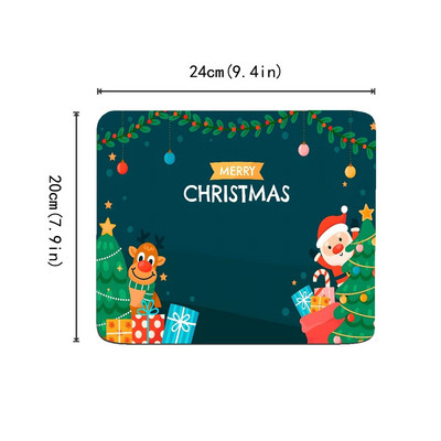 Ziemassvētku dzīvnieki Ziemassvētku vecīša raksti Peļu paliktnis Mīļi mini neslīdoši gumijas spēļu peles paliktņi mājām Ziemassvētku dāvanas Ēdienu paklājiņš 24x20cm