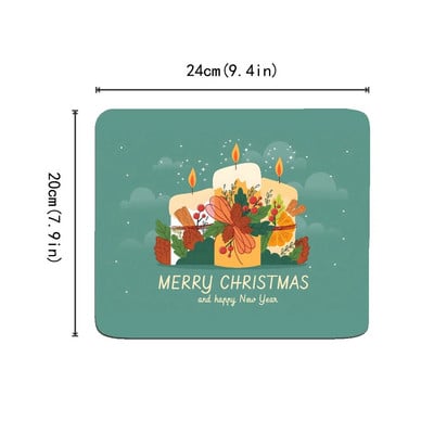 Ziemassvētku dzīvnieki Ziemassvētku vecīša raksti Peļu paliktnis Mīļi mini neslīdoši gumijas spēļu peles paliktņi mājām Ziemassvētku dāvanas Ēdienu paklājiņš 24x20cm