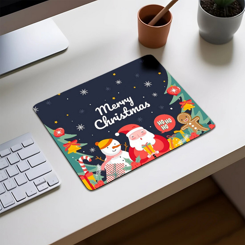 Ziemassvētku dzīvnieki Ziemassvētku vecīša raksti Peļu paliktnis Mīļi mini neslīdoši gumijas spēļu peles paliktņi mājām Ziemassvētku dāvanas Ēdienu paklājiņš 24x20cm