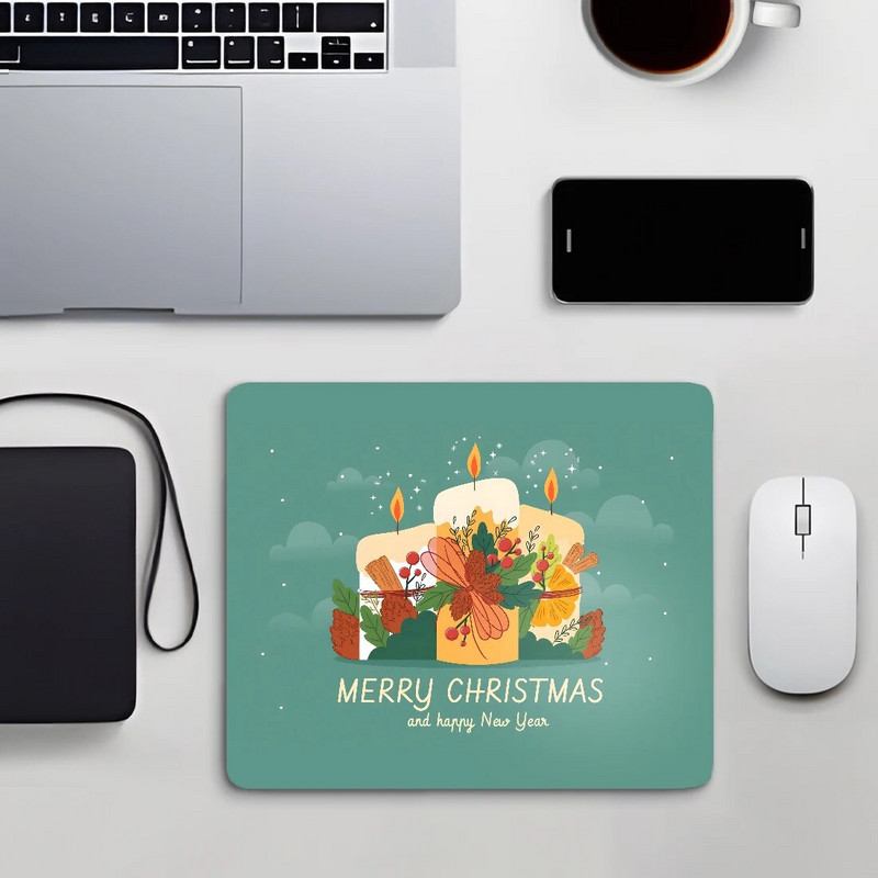 Ziemassvētku dzīvnieki Ziemassvētku vecīša raksti Peļu paliktnis Mīļi mini neslīdoši gumijas spēļu peles paliktņi mājām Ziemassvētku dāvanas Ēdienu paklājiņš 24x20cm